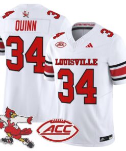 TJ Quinn Jersey 34 Louisville Cardinals 1980s Throwback Stitched White 6a4ec4a5 859d 4b02 9881 cec4be2b1c9a