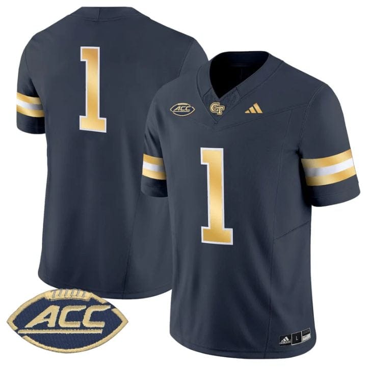 Team Jersey #1 Georgia Tech Yellow Jackets 2025 Limited Stitched 5 Team Jersey #1 Georgia Tech Yellow Jackets 2025 Limited Stitched - Image 5