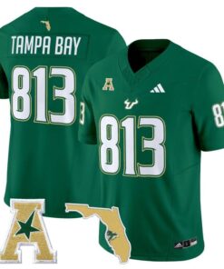 Tampa Bay Jersey #813 South Florida Bulls 2025 Vapor Limited Stitched 8 Tampa Bay Jersey 813 South Florida Bulls 2025 Vapor Limited Stitched Green