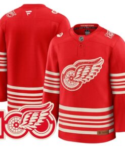 Team Jersey Detroit Red Wings Centennial Season Premium All Stitched