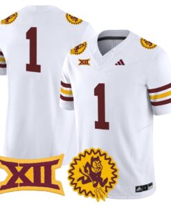Team Jersey 1 Arizona State Sun Devils 1975 Throwback Vapor Stitched White