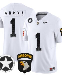 Team Jersey 1 Army Black Knights 2025 Screaming Eagles Stitched White a77391d5 ac38 4ca9 afd5 775a1c6636d6