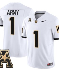 Team Jersey 1 Army Black Knights 2025 Vapor Limited Stitched White