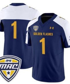 Team Jersey #1 Kent State Golden Flashes 2025 Limited Stitched 8 Team Jersey 1 Kent State Golden Flashes 2025 Limited Stitched Navy Alter
