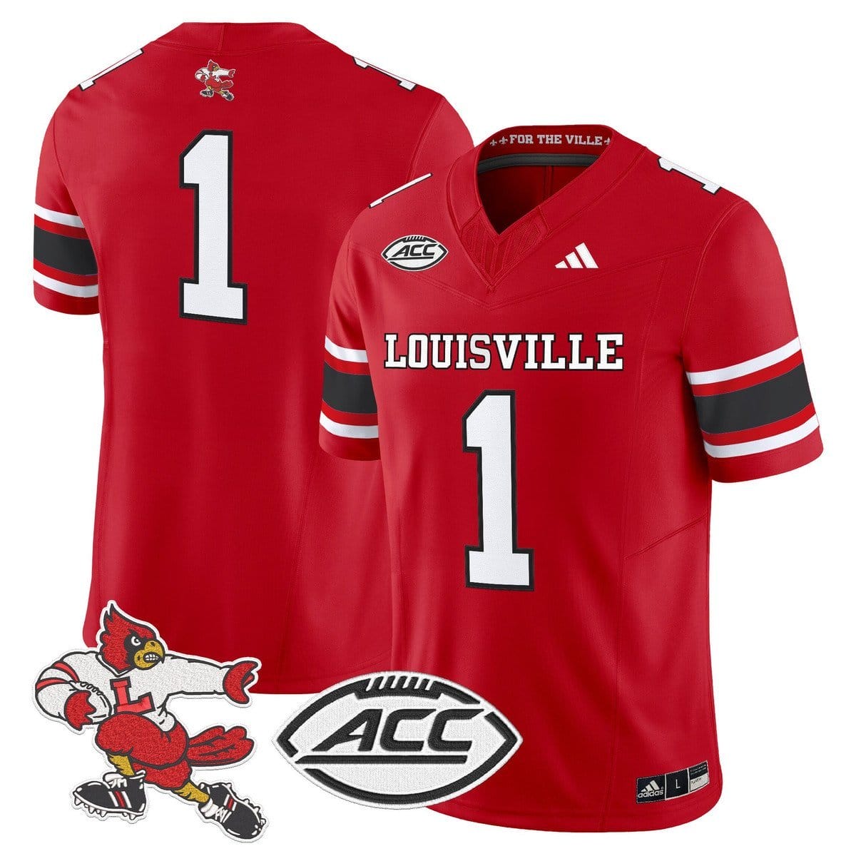 Team Jersey #1 Louisville Cardinals 1980s Throwback Limited Stitched 5 Team Jersey #1 Louisville Cardinals 1980s Throwback Limited Stitched - Image 5