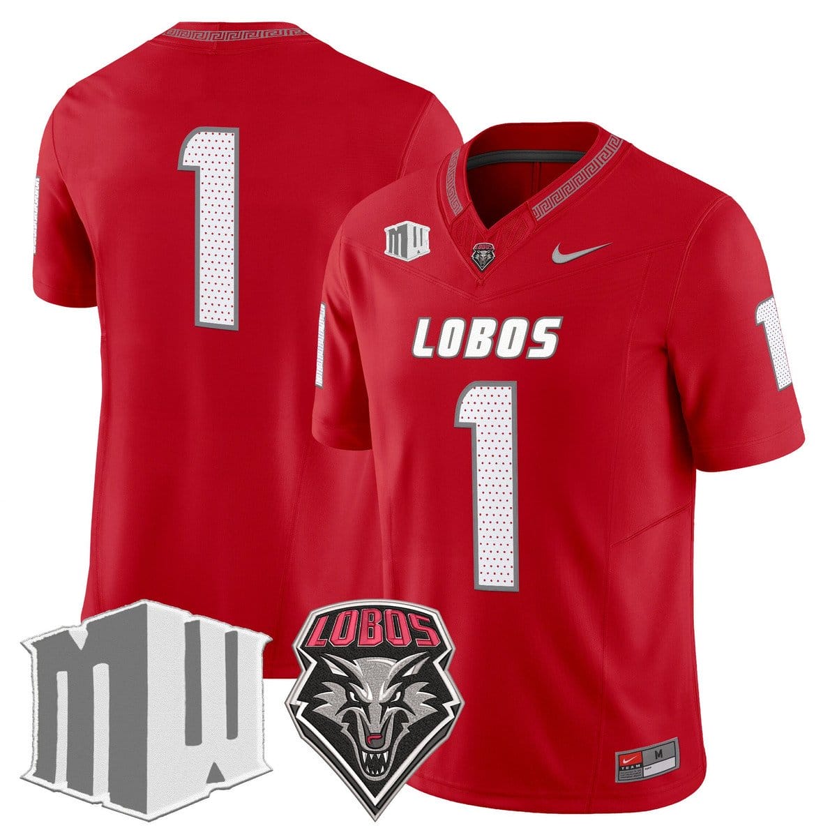 Team Jersey #1 New Mexico Lobos 2025 Vapor Limited Stitched - Image 3
