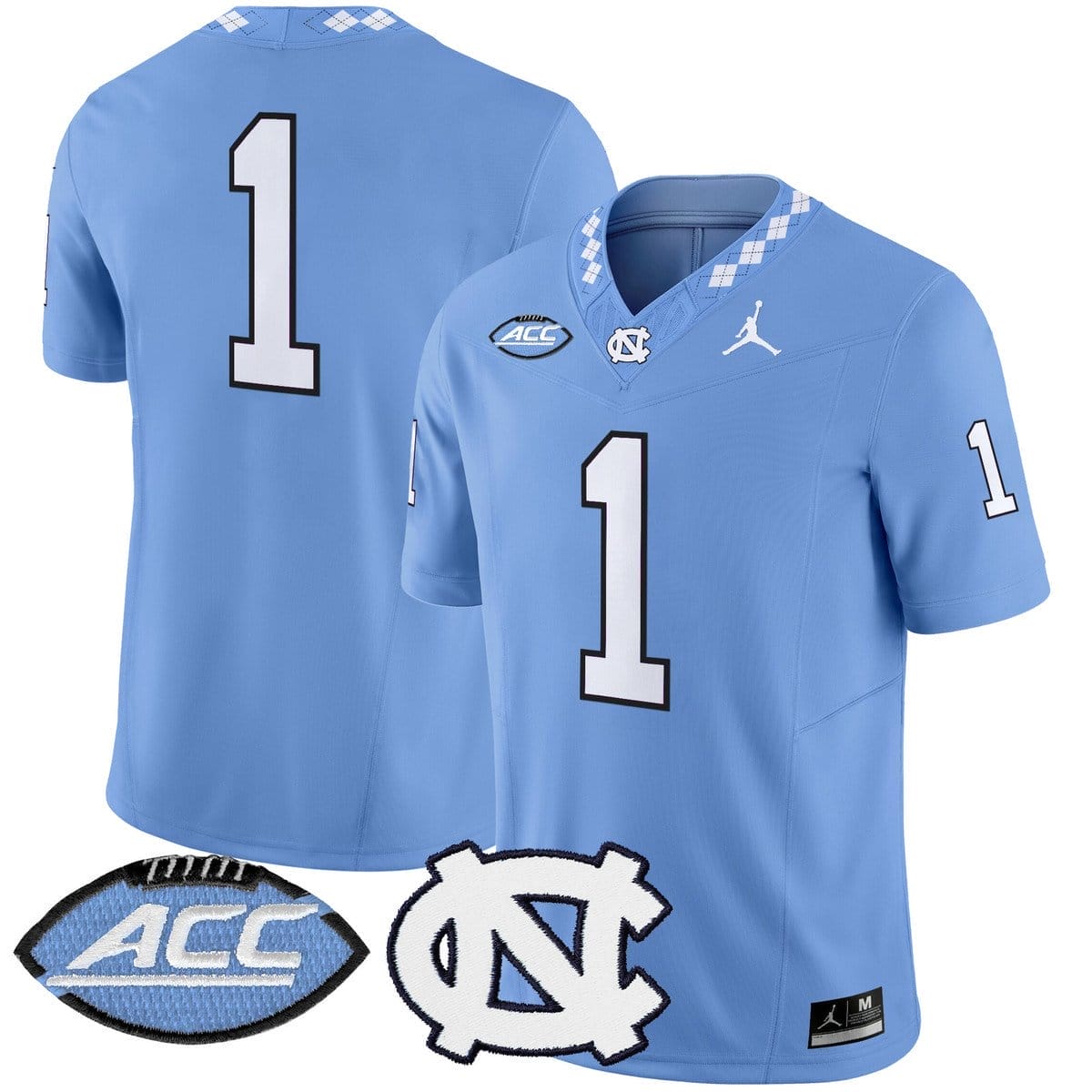 Team Jersey #1 North Carolina Tar Heels 2025 Vapor Limited Stitched 3 Team Jersey #1 North Carolina Tar Heels 2025 Vapor Limited Stitched - Image 3