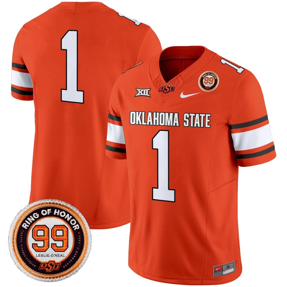 Team Jersey #1 Oklahoma State Cowboys 2025 Leslie O'neal Patch - Image 5