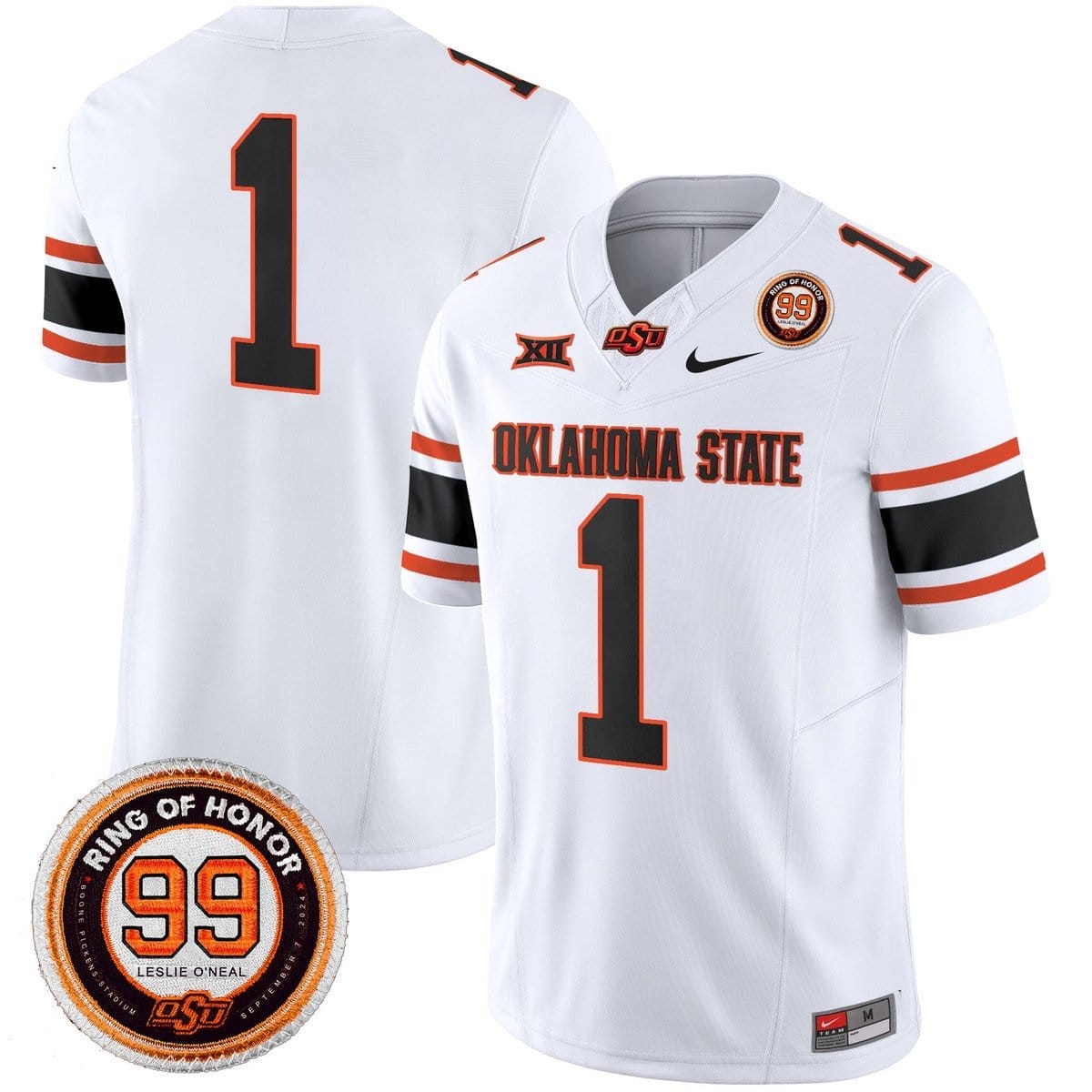 Team Jersey #1 Oklahoma State Cowboys 2025 Leslie O'neal Patch - Image 2