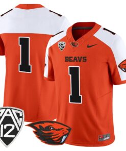 Team Jersey #1 Oregon State Beavers 2025 Limited Stitched Orange Alter 8 Team Jersey 1 Oregon State Beavers 2025 Limited Stitched Orange Alter