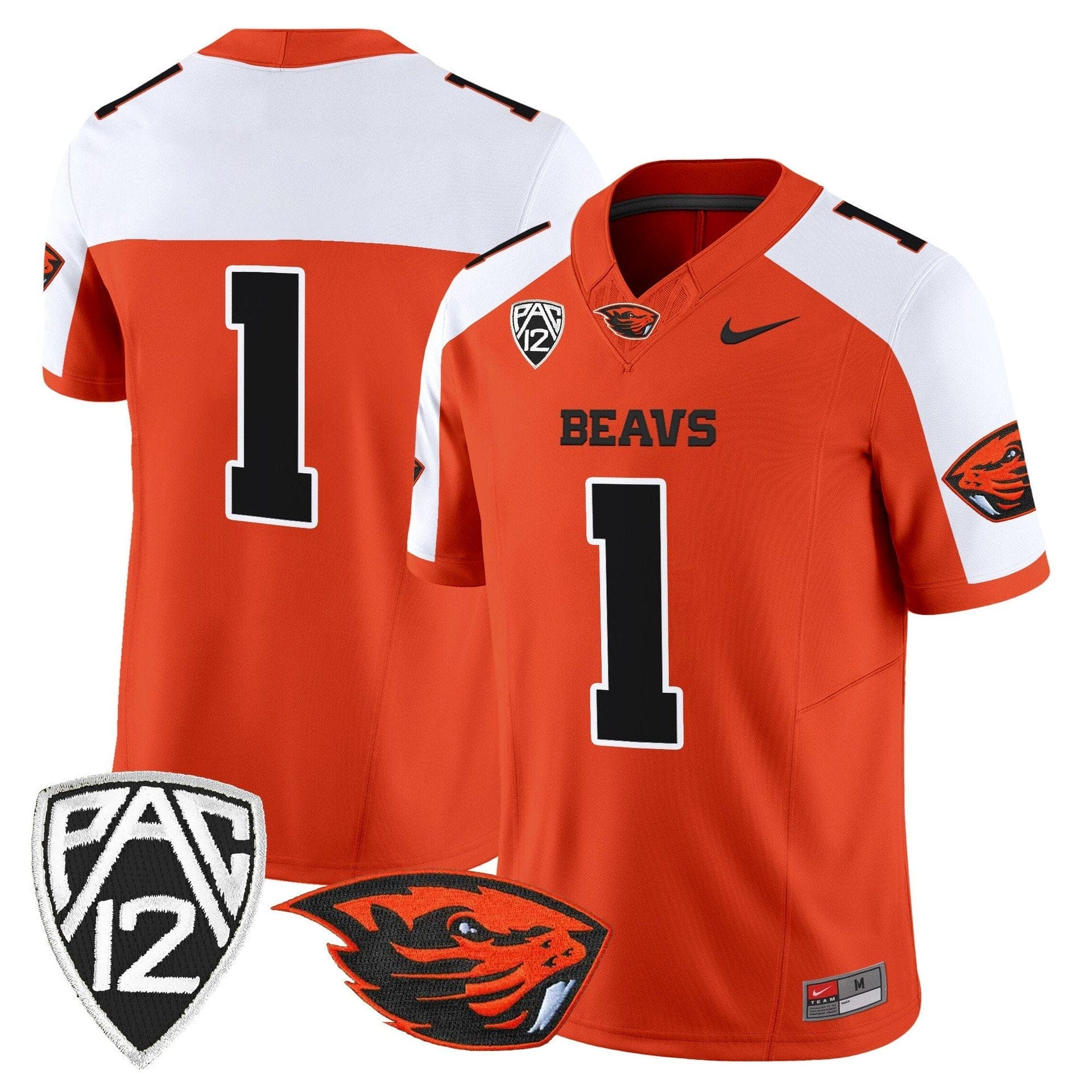 Team Jersey #1 Oregon State Beavers 2025 Limited Stitched Orange Alter 4 Team Jersey #1 Oregon State Beavers 2025 Limited Stitched Orange Alter - Image 4