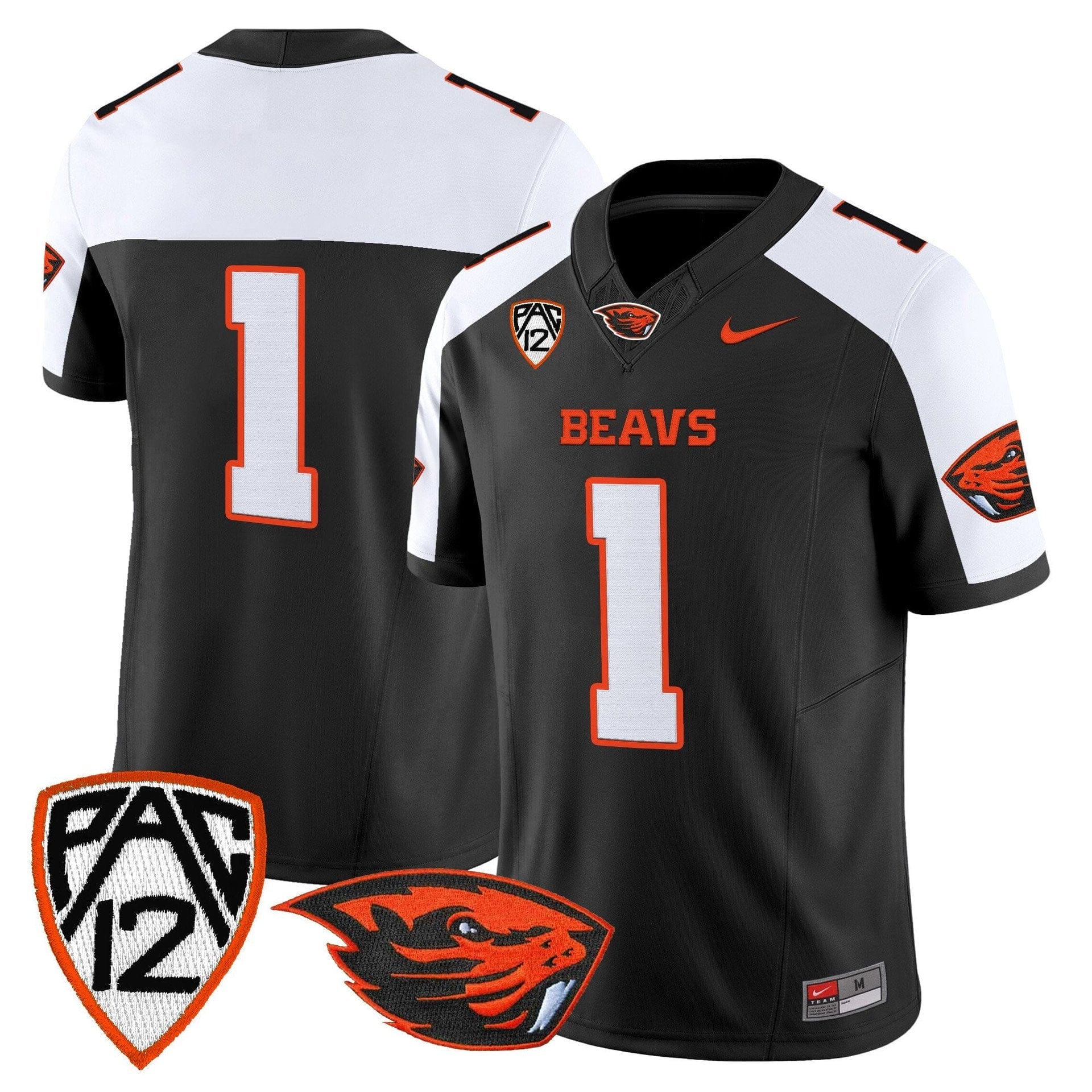 Team Jersey #1 Oregon State Beavers 2025 Limited Stitched Orange Alter 3 Team Jersey #1 Oregon State Beavers 2025 Limited Stitched Orange Alter - Image 3
