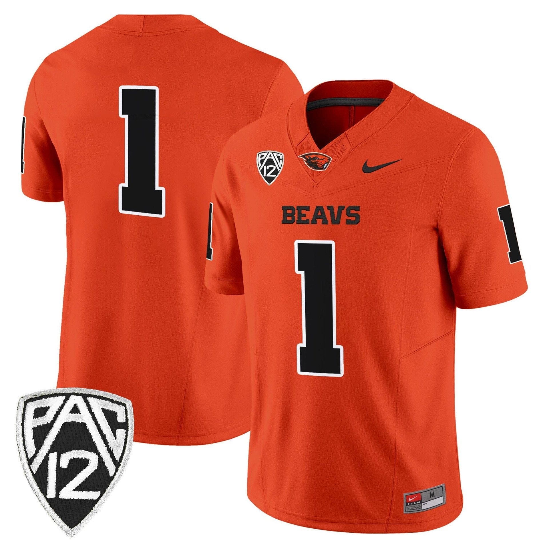 Team Jersey #1 Oregon State Beavers 2025 Limited Stitched Orange Alter 5 Team Jersey #1 Oregon State Beavers 2025 Limited Stitched Orange Alter - Image 5