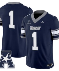Team Jersey 1 Rice Owls 2025 Vapor Limited Stitched Navy