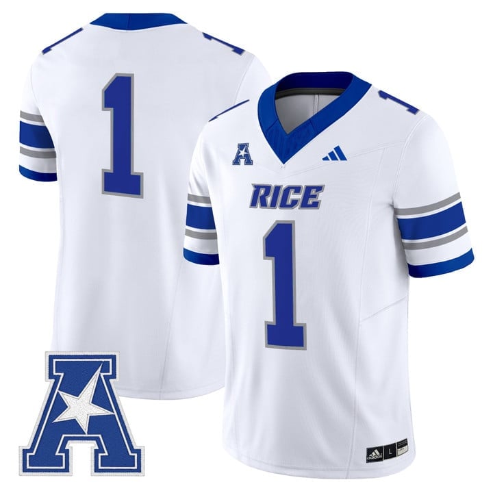 Team Jersey 1 Rice Owls 2025 Vapor Limited Stitched White