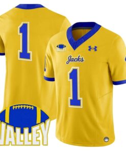 Team Jersey 1 South Dakota State Jackrabbits 2025 Stitched Gold