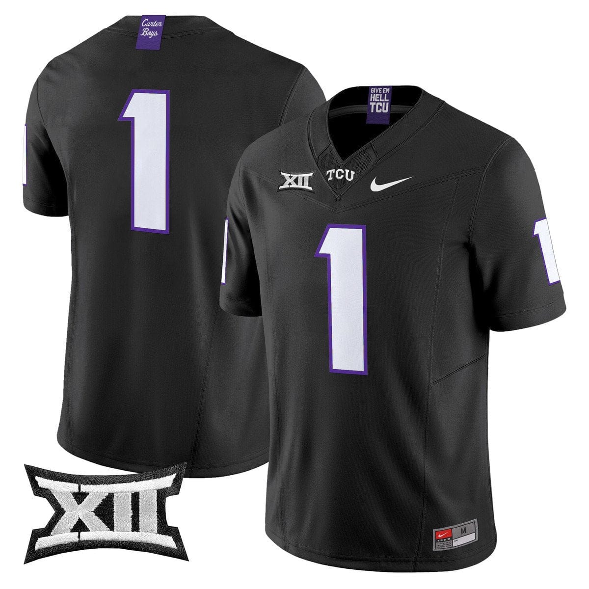 Team Jersey 1 TCU Horned Frogs 2025 Vapor Limited Stitched Black