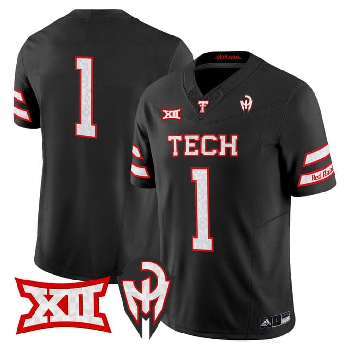 Team Jersey #1 Texas Tech Red Raiders Too Cold Vapor Limited Stitched