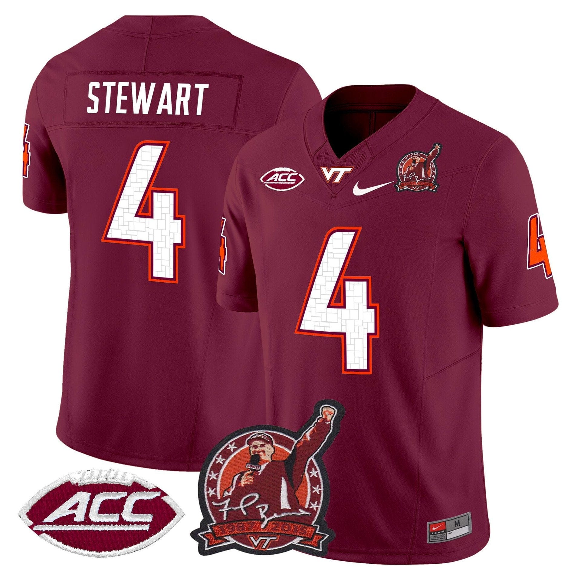 Terion Stewart Jersey #4 Virginia Tech Hokies Coach Frank Beamer 2025 - Image 3