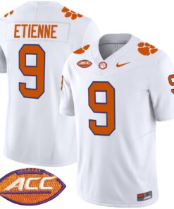 Travis Etienne Jersey 9 Clemson Tigers 2025 Vapor Limited Stitched White