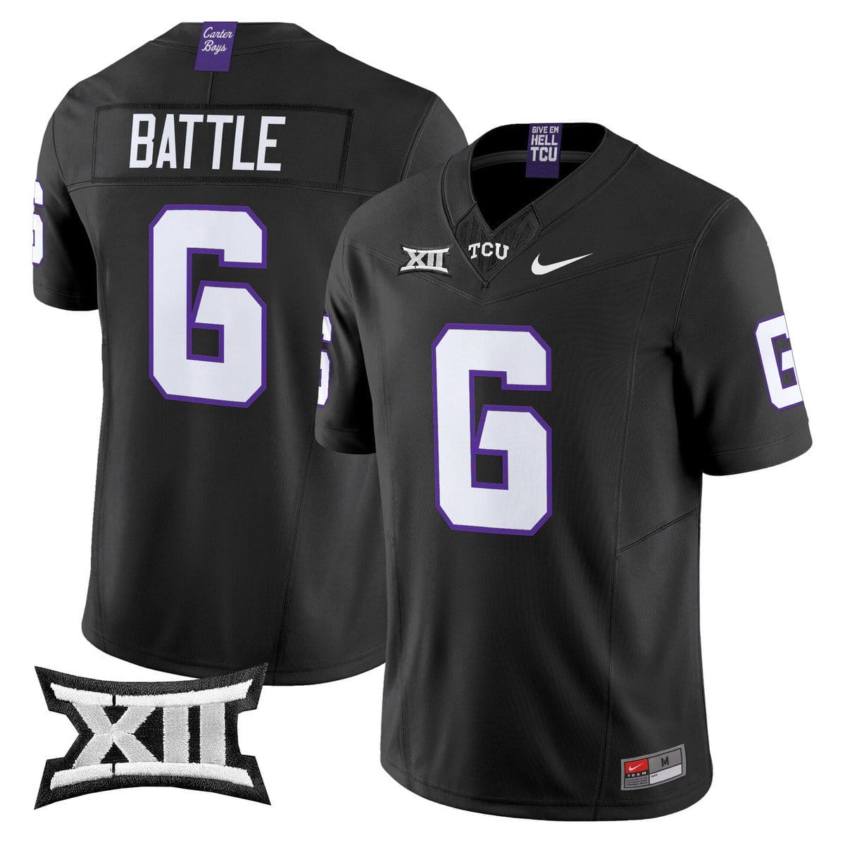 Trent Battle Jersey 6 TCU Horned Frogs 2025 Vapor Limited Stitched Black 5da8f5e0 2a91 43f7 8371 ca8b98647cc3