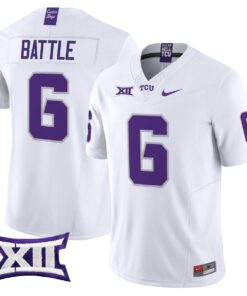 Trent Battle Jersey 6 TCU Horned Frogs 2025 Vapor Limited Stitched White a14051e8 86b0 4cde b471 e41b4d805730