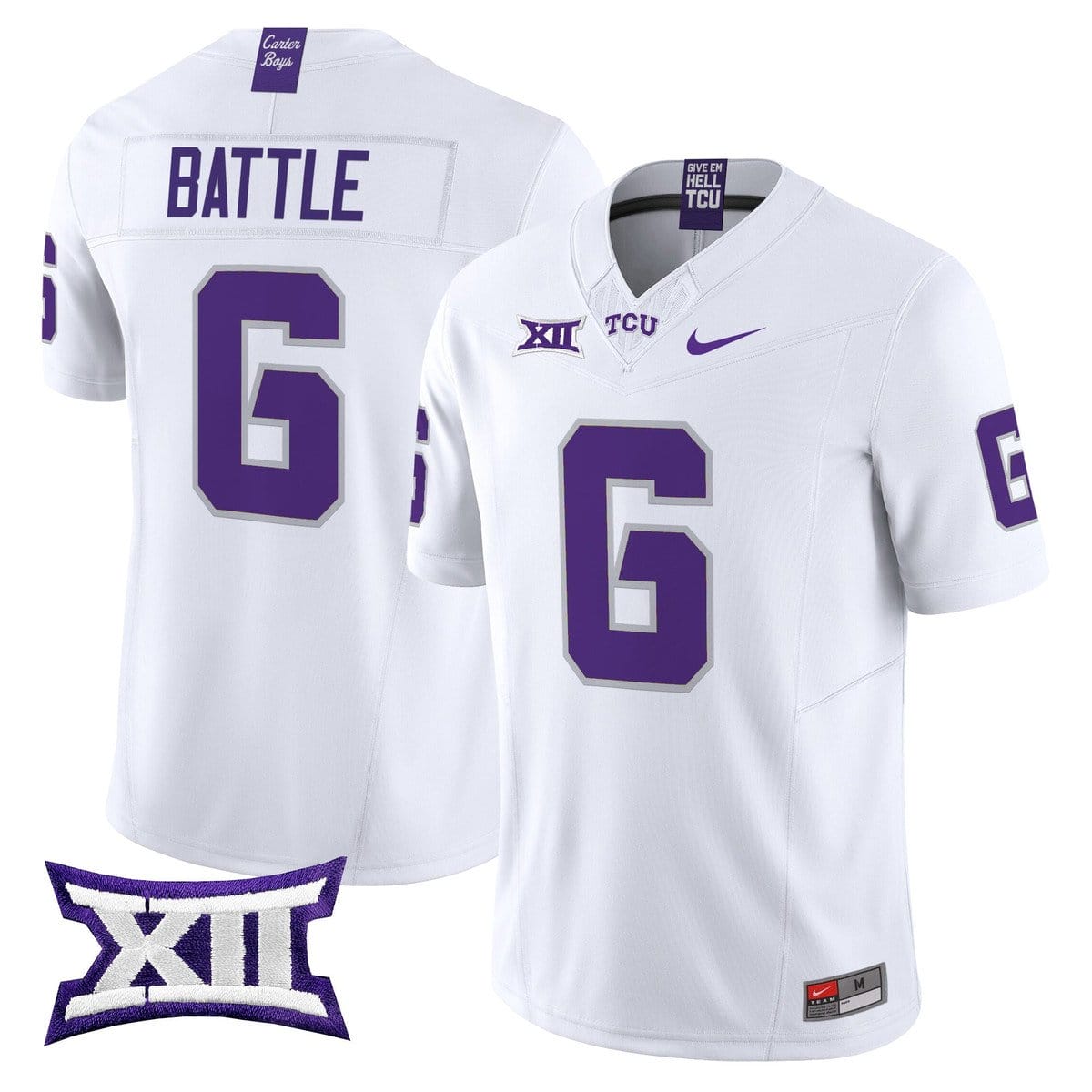 Trent Battle Jersey #6 TCU Horned Frogs 2025 Vapor Limited Stitched - Image 2