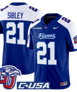 Treon Sibley Jersey #21 Liberty Flames 2025 Vapor Limited Stitched 7 Treon Sibley Jersey 21 Liberty Flames 2025 Vapor Limited Stitched Navy Alter