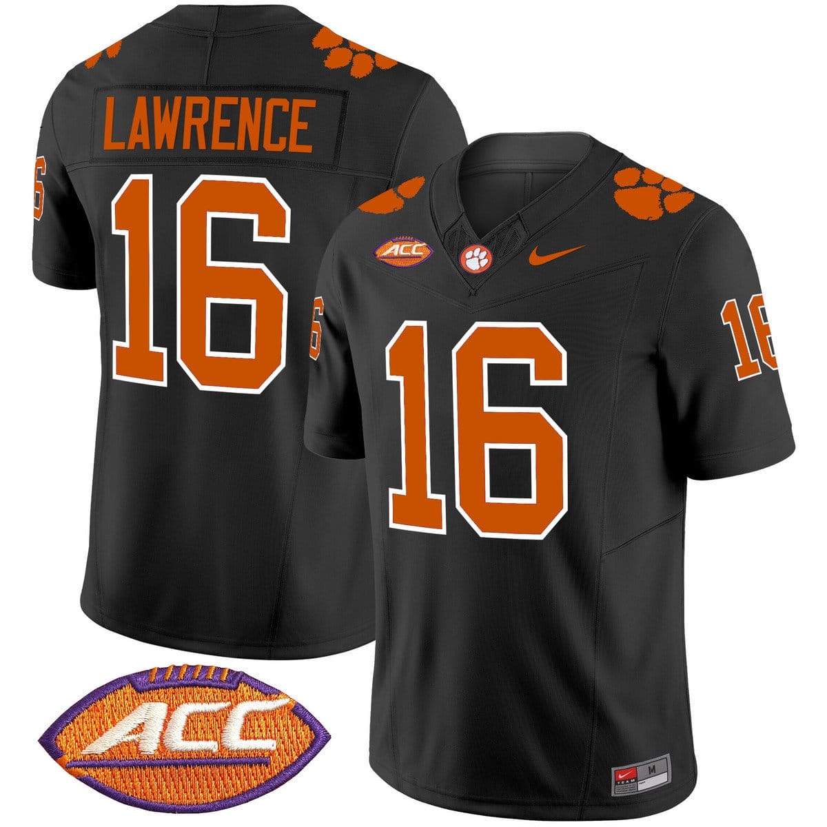 Trevor Lawrence Jersey 16 Clemson Tigers 2025 Vapor Limited Stitched Black