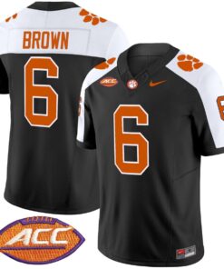 Tyler Brown Jersey 6 Clemson Tigers 2025 Vapor Limited Stitched Black Alter