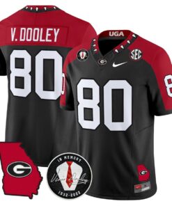 Vince Dooley Jersey 80 Georgia Bulldogs 2025 Limited Stitched Black Special