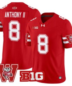 Vinny Anthony II Jersey 8 Wisconsin Badgers Throwback Stitched Red