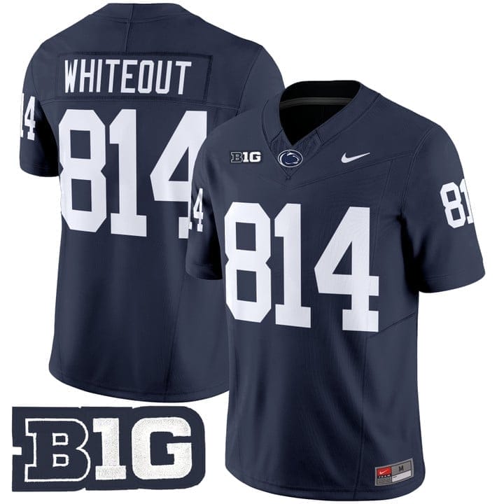 WHITEOUT Jersey #814 Penn State Vapor Limited 2025 Stitched 3 WHITEOUT Jersey #814 Penn State Vapor Limited 2025 Stitched - Image 3