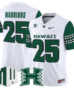 Warriors Jersey 25 Hawai i Rainbow Warriors 2025 Vapor Stitched White