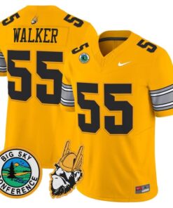 Wayne Walker Jersey #55 Idaho Vandals 1975 Throwback Limited Stitched 9 Wayne Walker Jersey 55 Idaho Vandals 1975 Throwback Limited Stitched Gold