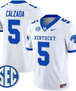 Zach Calzada Jersey 5 Kentucky Wildcats 2025 Limited Stitched White 0ea2fe7a 4cc7 4dbf 84d9 fe98e9649015