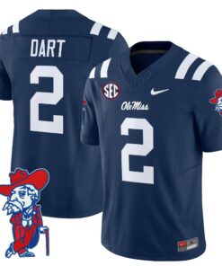 Alternative view of Ole Miss Rebels 2025 Vapor Limited Jersey V2 - All Stitched