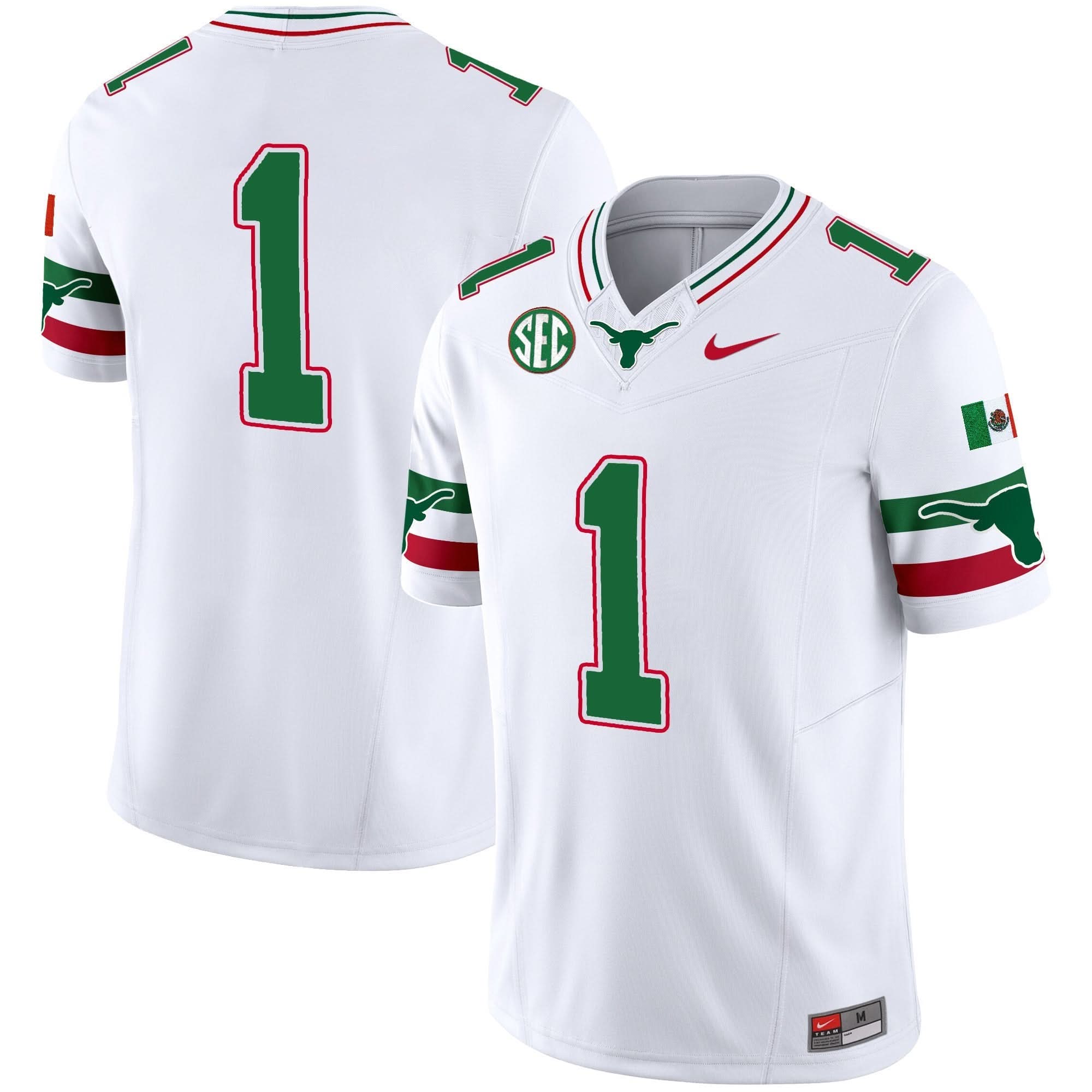 Texas Longhorns Mexico SEC Patch Vapor Jersey - All Stitched 27 Texas Longhorns Mexico SEC Patch Vapor Jersey - All Stitched - Image 27