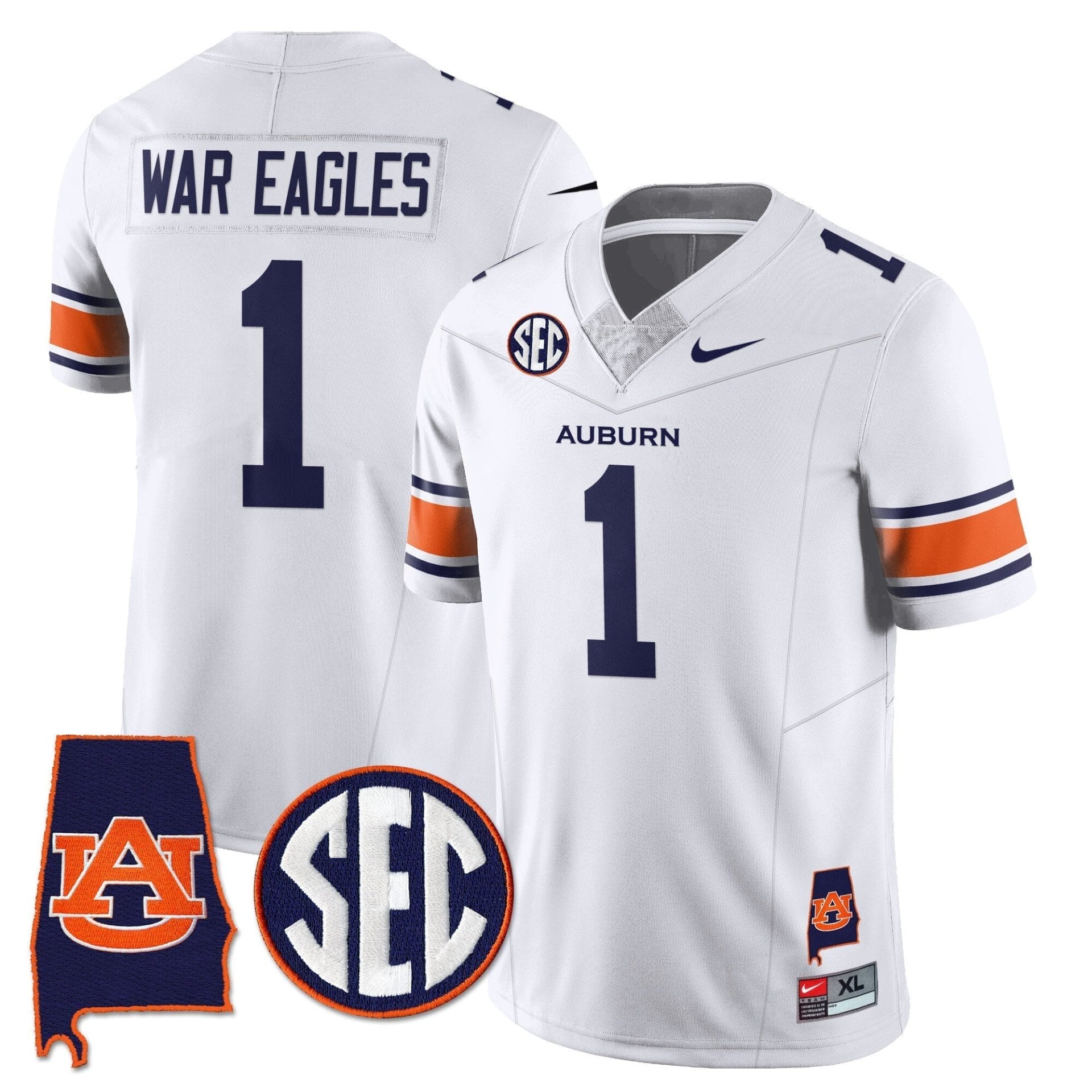 Auburn Tigers Alabama Patch Vapor Limited Jersey - All Stitched 4 Auburn Tigers Alabama Patch Vapor Limited Jersey - All Stitched - Image 4