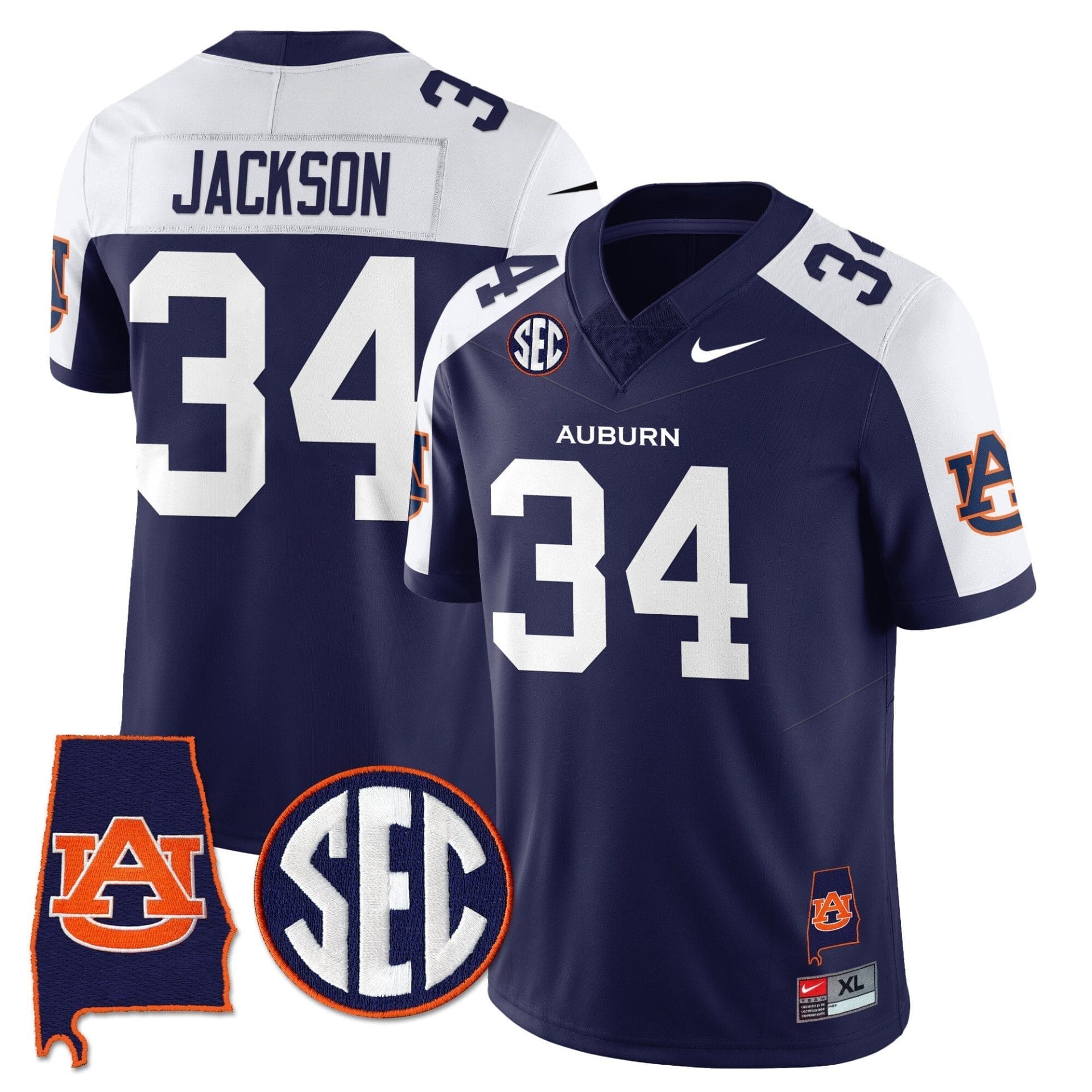 Auburn Tigers Alabama Patch Vapor Limited Jersey - All Stitched 25 Auburn Tigers Alabama Patch Vapor Limited Jersey - All Stitched - Image 25