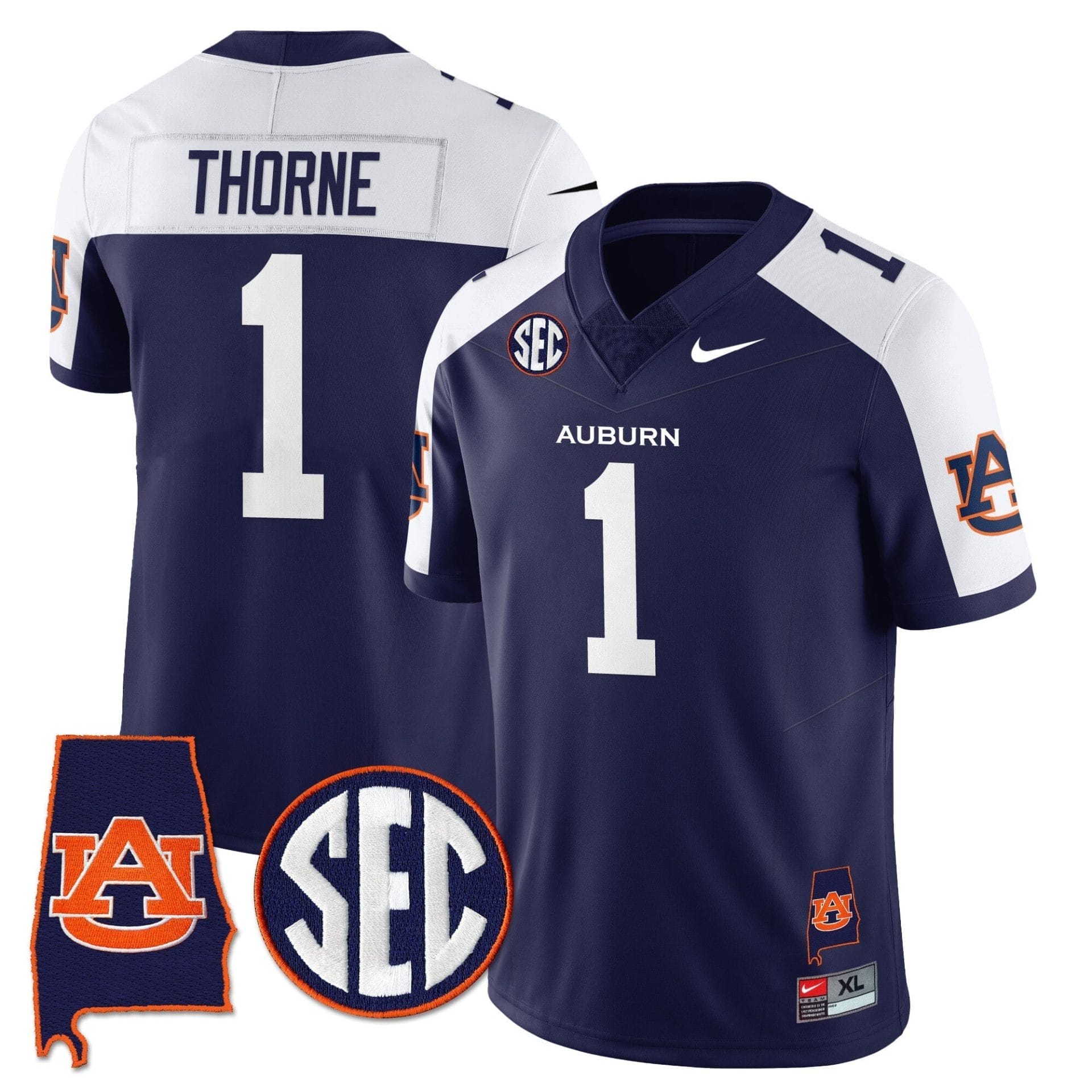 Auburn Tigers Alabama Patch Vapor Limited Jersey - All Stitched 28 Auburn Tigers Alabama Patch Vapor Limited Jersey - All Stitched - Image 28