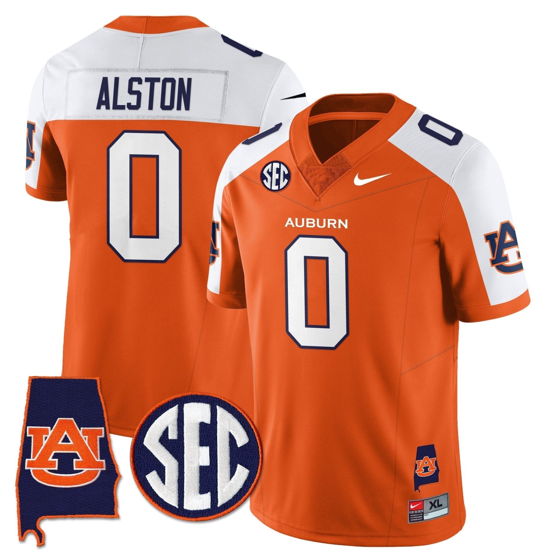 Auburn Tigers Alabama Patch Vapor Limited Jersey - All Stitched 2 Auburn Tigers Alabama Patch Vapor Limited Jersey - All Stitched - Image 2