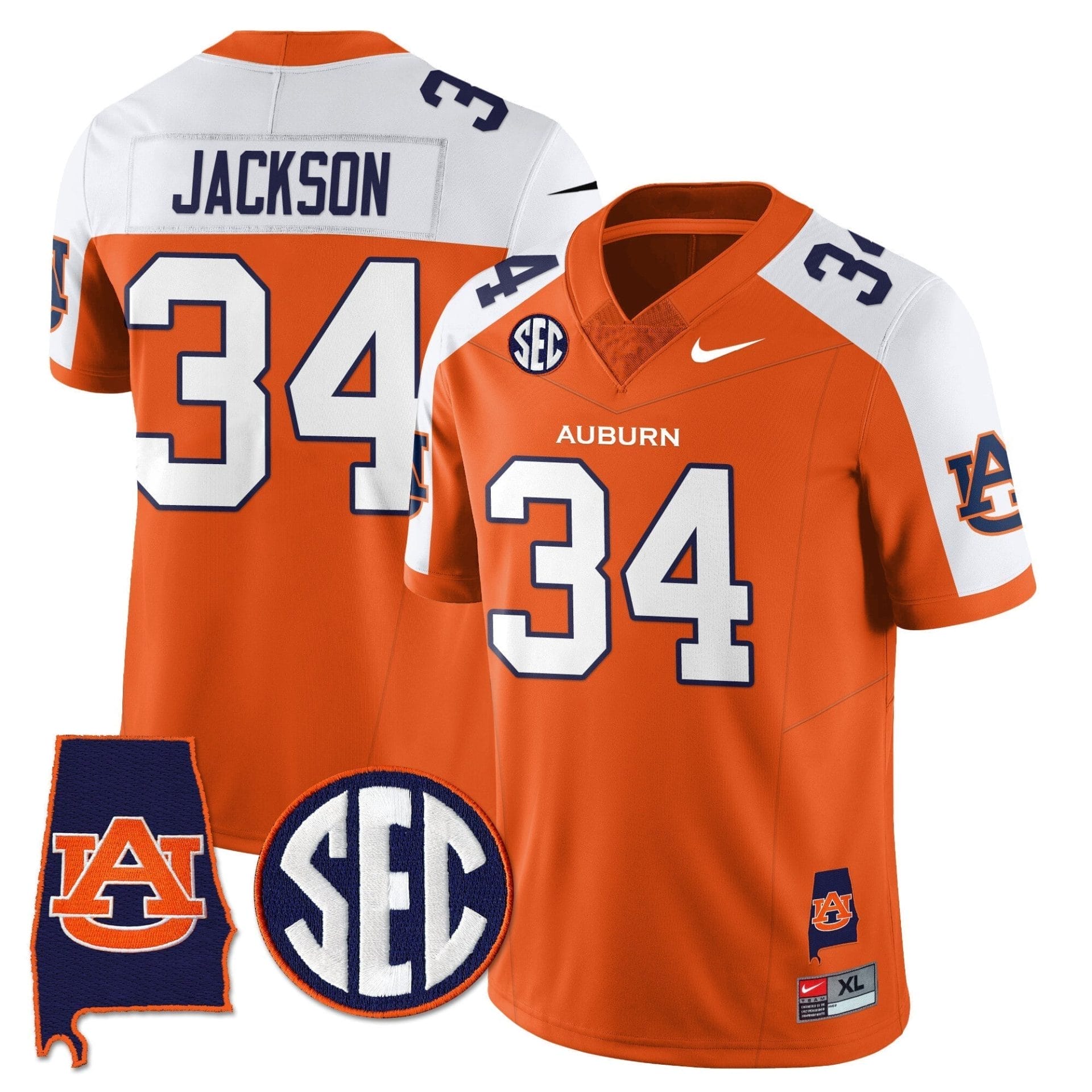 Auburn Tigers Alabama Patch Vapor Limited Jersey - All Stitched 5 Auburn Tigers Alabama Patch Vapor Limited Jersey - All Stitched - Image 5