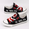 AC Milan Low Top Canvas Sport Sneakers Shoes For Men Women Fans 6 1. AC Milan Low Top Canvas Sport Sneakers Shoes For Men Women Fans
