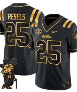 Men's Ole Miss Rebels 2025 Gold Vapor Limited Jersey - All Stitched 49 175929328255722e1a7a 1