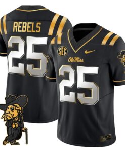 Men's Ole Miss Rebels 2025 Gold Vapor Limited Jersey - All Stitched 63 17592932825acc0d547c 1