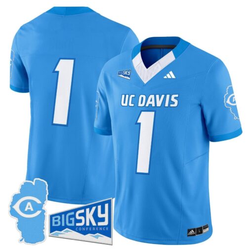 Men's UC Davis Aggies 2025 'Lake Tahoe Patch' Vapor Limited Jersey - All Stitched - Image 35