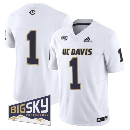 Men's UC Davis Aggies 2025 'Lake Tahoe Patch' Vapor Limited Jersey - All Stitched - Image 12