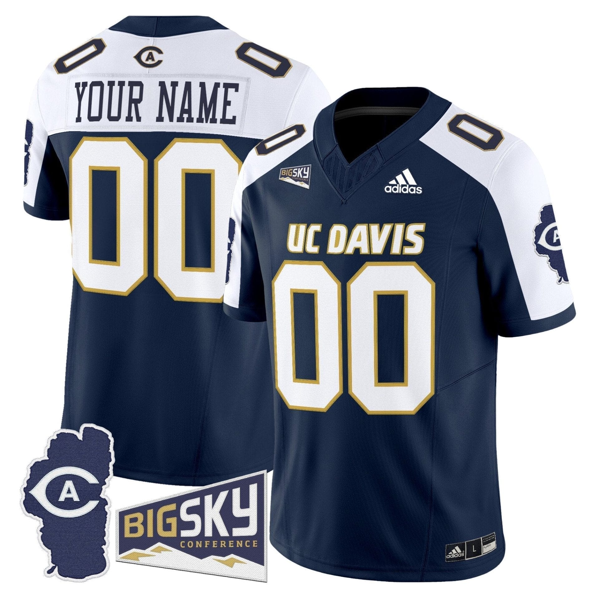 UC Davis Aggies 2025 'Lake Tahoe Patch' Vapor Limited Custom Jersey - All Stitched 5 UC Davis Aggies 2025 'Lake Tahoe Patch' Vapor Limited Custom Jersey - All Stitched - Image 5