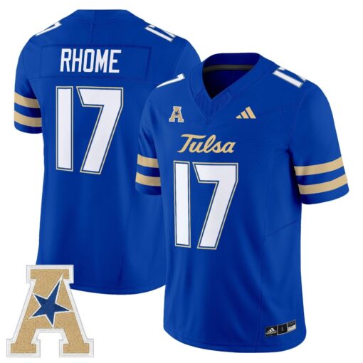 Tulsa Golden Hurricane 2025 Vapor Limited Jersey - All Stitched - Image 7